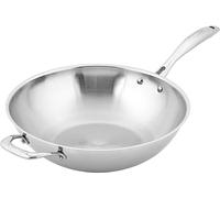 SCANPAN STS 32 cm Multifunctional Wok Pan Induction, Stainless Steel, Slanted Sides, Oven Safe