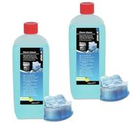 ScanPart Braun Compatible Cleaning Fluid for Shavers, 2 x 1 l, Lemon Scent, for the cleaning system - removes dirt, lubricates foils and blades, makes 6 refills, refill pack
