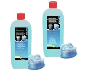 ScanPart Braun Compatible Cleaning Fluid for Shavers, 2 x 1 l, Lemon Scent, for the cleaning system - removes dirt, lubricates foils and blades, makes 6 refills, refill pack