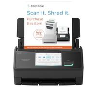 ScanSnap iX2500 Black - Ultra High Speed 45 ppm/90 ipm Duplex Scanner, 100-Sheet ADF, 600 dpi Optical, 5″ Touchscreen, Wi-Fi 6-Bluetooth-USB 3.2 Gen 1×1 Multi-Device Connectivity