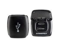 Scanstrut ROKK Flip Pro USB Charger - IPX4 Waterproof Dual USB-A & USB-C Fast Charging Port | 12/24V Marine & RV Power Socket
