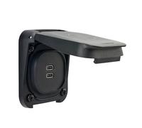Scanstrut Ventura Series Dual USB-C Socket Exterior Panel Mount Waterproof Charger IP68 IP69K 10-32V DC for Vans, RVs and Overland Vehicles