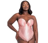 Scantilly by Curvy Kate Classique Plunge Strapless Bodysuit - Powdery Pink - 30G