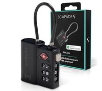 Scapade AirLock - TSA Approved Smart Suitcase Lock with Apple Find My Tracking, USB-C Rechargeable Battery, Ultra-Resistant Travel Lock for Carry-On & Checked Luggage