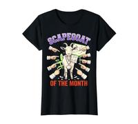 Scapegoat of The Month Funny Office Humor Work Blame Joke Value Graphic T-Shirt, Women, Black, XL