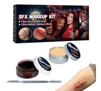 Scar Makeup Kit 2 In 1 Fake Modeling Spooky Body Painting