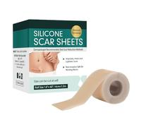 Scar Removal Strips - Reusable Silicone Tape, Invisible Sheet | 59.06x1.57 Inch Waterproof Breathable Bands, Keloid Caesarean Section Burn Reducer