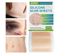 Scar Removal Tapes, Silicone Stickers for Surgical Scars Removal - Scar Removal Sheets After Tummy Tuck for Travel, Beach Holiday, Business Trip, Home Pologmase