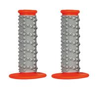 Scar X2R Dual Density Full Diamond Gray/Orange Motorcycle Replacement Grips