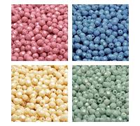 SCARA BEADS GET INSPIRED Czech Faceted Round Glass Beads, 400pcs, 4mm, Green, Purple, Bohemian