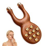 Scarab Acupressure Tool, Premium Wooden TMJ Relief Jaw Tool Equipped with Brass Beads, Effective for Easing Facial Tension, Pressure Point Therapy for Face & Neck Areas (Scarab Tool)