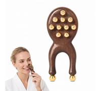 Scarab Acupressure Tool, Wooden TMJ Jaw Massager, Face & Neck Massage Tool
