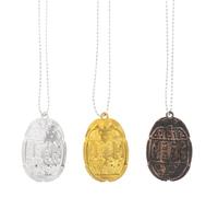 Scarab Costume Jewelry 3pcs Plastic Ancient Egyptian Pendant Necklace