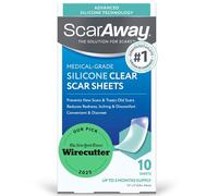 ScarAway Clear Silicone Scar Sheets, White, 10 Count