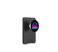 Scarbados Beach Retro 80s Neon Sunset T-Shirt Vintage Synth PopSockets PopWallet for MagSafe