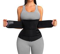 SCARBORO Neoprene Sweat Waist Trainer Trimmer Belt for Women Workout Sports Girdle Tummy Control Body Shaper Slim Belly Band, Black, XL