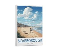 Scarborough Beach Vintage Travel Poster 20x30inch(50x75cm) Print Home Bedroom Office Living Room Decor Canvas