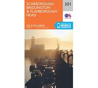 Scarborough, Bridlington & Flamborough Head Map | North Sea Trail | Ordnance Survey | OS Explorer Map 301 | England | Walks | Hiking | Maps | Adventure
