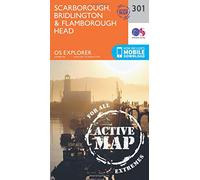 Scarborough, Bridlington & Flamborough Head Map | Weatherproof | North Sea Trail | Ordnance Survey | OS Explorer Active Map 301 | England | Walks | Hiking | Maps | Adventure