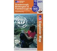 Scarborough, Bridlington & Flamborough Head OS Explorer Map Active 301