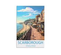 Scarborough England Vintage Travel Posters Canvas Art Poster And Wall Art Picture Print Bedroom Decor 40x50cm