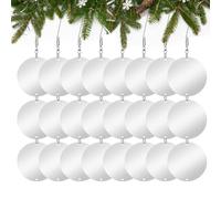 Scare Disc Set 24pcs, Highly Reflective Double-Sided Discs, Outdoor Garden, Orchard, and Farm, Easy to Install, Protect Crops and Fruit Trees