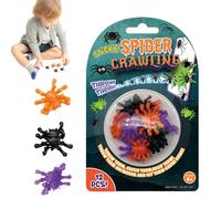 Scare Prank toys-- 12PCS Sticky Spider wall-climbers, Stretchy Creepy Joke Toys, Soft Elastic Entertainment Set | Funny Fake Spider toys-for Relaxing, Playing, Party Favors, Kids and Adults Fun