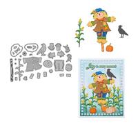 Scarecrow Die Cuts for Card Making Corn Pumpkin Metal Cutting Dies Sets for DIY Handmade Scrapbooking Paper Crafting Festivals Album Party Wedding Decorative Supplies