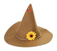 Scarecrow Hat Wizard Hat for Cosplay, Light brown scarecro