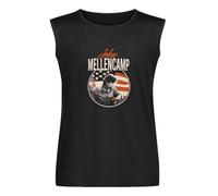 Scarecrow John Cougar Mellencamp Lyrics Unisex Sleeveless T-Shirt Vests Top Black Mens Tank Tee XL