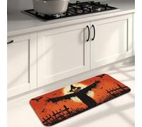 Scarecrow Kitchen Mats for Floor, Vintage Halloween Soft Mats, Cushioned Comfort Washable Non Slip Decor Rugs for Kitchen Sinks Laundryroom Bathroom 16x47 Inch