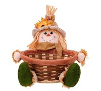 Scarecrow Stuffed Toy - Handmade Fall Scarecrow Decorations, Scarecrow Stuffed Toy With Sunflower And Fruit Basket | Autumn Thanksgiving Harvest Doll, Handmade Scarecrow Decor For Home Porch Yard