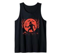 Scarecrow Tennis Halloween Moon Tank Top