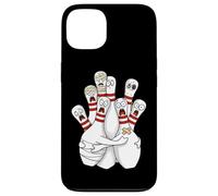 Scared Bowling Pins Funny Bowler Afraid Cartoon With Bandage Case for iPhone 13