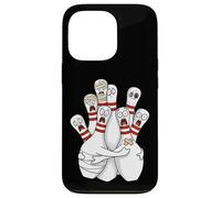 Scared Bowling Pins Funny Bowler Afraid Cartoon With Bandage Case for iPhone 13 Pro