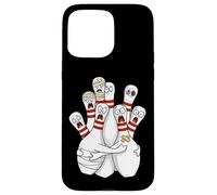 Scared Bowling Pins Funny Bowler Afraid Cartoon With Bandage Case for iPhone 15 Pro Max