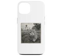 SCARED CAT HIDING FROM BROACHING ALIENS sci fi space lover Case for iPhone 13