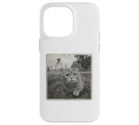 SCARED CAT HIDING FROM BROACHING ALIENS sci fi space lover Case for iPhone 14 Pro Max