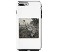 SCARED CAT HIDING FROM BROACHING ALIENS sci fi space lover Case for iPhone 7 Plus/8 Plus