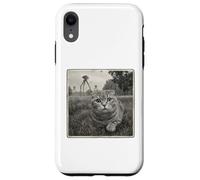 SCARED CAT HIDING FROM BROACHING ALIENS sci fi space lover Case for iPhone XR