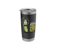 Scared Cucumber Pickled Jar Stainless Steel Insulated Tumbler
