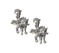 Scaredy Cat Cufflinks, Handcrafted English Made Pewter, Silver Finish, with Leatherette Gift Box