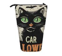 Scaredy Cat Telescopic Pencil Case Stand Pencil Holder Portable Pen Pouch for School Holiday Makeup