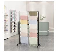 Scarf Display Rack with Pulley System, Floor Standing Organizer for Silk Scarves, Shawls, Towels, Retail Store Display
