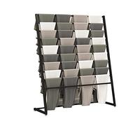 Scarf Display Stand-Floor Standing Suit Pants Rack-Sheets Hanging Organizer Shelf-Metal Hijab Hangers, Floor Standing Scarves Silk Scarf Rack, for Belt Suit Ties(Black 120X40X145CM)