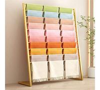 Scarf Display Stand - Floor Standing Suit Pants Rack - Sheets Hanging Organizer Shelf - Metal Hijab Hangers, Floor Standing Scarves Silk Scarf Rack, For Belt Suit Ties Hanging Rack ( Color : Gold , Si