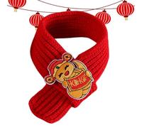 Scarf for Dogs, Year of the Snake Scarf for Dogs, Fashionable New Year Cat Scarf, Red Knitted Warm Scarf for Pets, Winter Holiday Pet Scarf for Dogs and Cats, Cozy Winter Pet Accessory for Cold Weathe