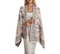 Scarf for Women - Sure Here'S A Suitable Product Title for Your Listing 'S Fall Winter Shawl Blanket Faux Printed Tassel Warm Wrap (Beige One Size)