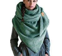 Scarf for Women UK Soft Scarves Winter Warm Printing Button Scarves Wrap Shawls Scarf Santa Gifts Stocking Fillers