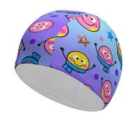 Scarf Happy Face Swim Cap for Women Men Swimming Hat Bath Waterproof Pool Caps for Long Thick Curly Hair
